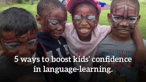 boost kid's confidence in language learning