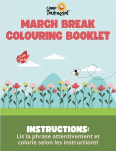 March break colouring booklet cover