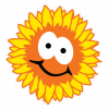 sunflower logo sticker